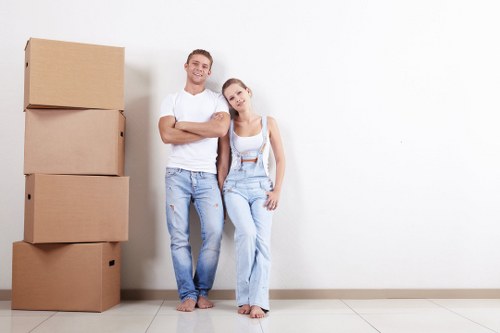 Professional removal company preparing a Belgravia home move