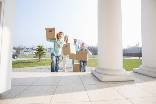 Moving van logistics in a Belgravia residential street
