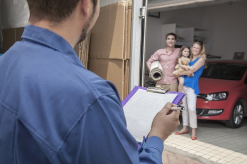 Van service handling furniture delivery in central London